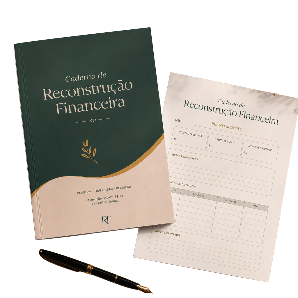 Caderno de Reconstrução Financeira e Planilha da Data da Virada